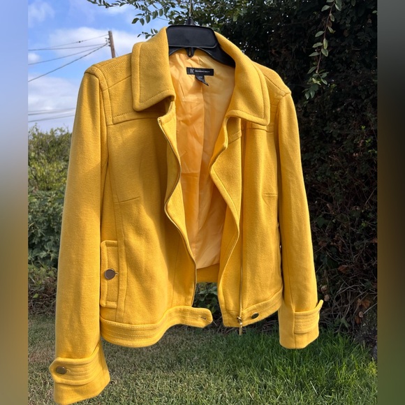 INC International Concepts Varsity Gold Blazer size large - Picture 1 of 6